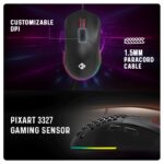 Cosmic Byte Firestorm,67 gms lightweight,1000Hz Polling Rate,Pixart 3327 Sensor,7 Buttons,Customizable DPI (Black) - Image 5