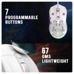 Cosmic Byte Firestorm,67 gms lightweight,1000Hz Polling Rate,Pixart 3327 Sensor,7 Buttons,Customizable DPI (White) - Image 2