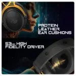 Cosmic Byte Hades 2.4Ghz Wireless + Bluetooth Headphone, 20ms Latency, 100Hrs Battery Life, 53mm Driver (Black) - Image 3