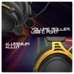 Cosmic Byte Hades 2.4Ghz Wireless + Bluetooth Headphone, 20ms Latency, 100Hrs Battery Life, 53mm Driver (Black) - Image 2