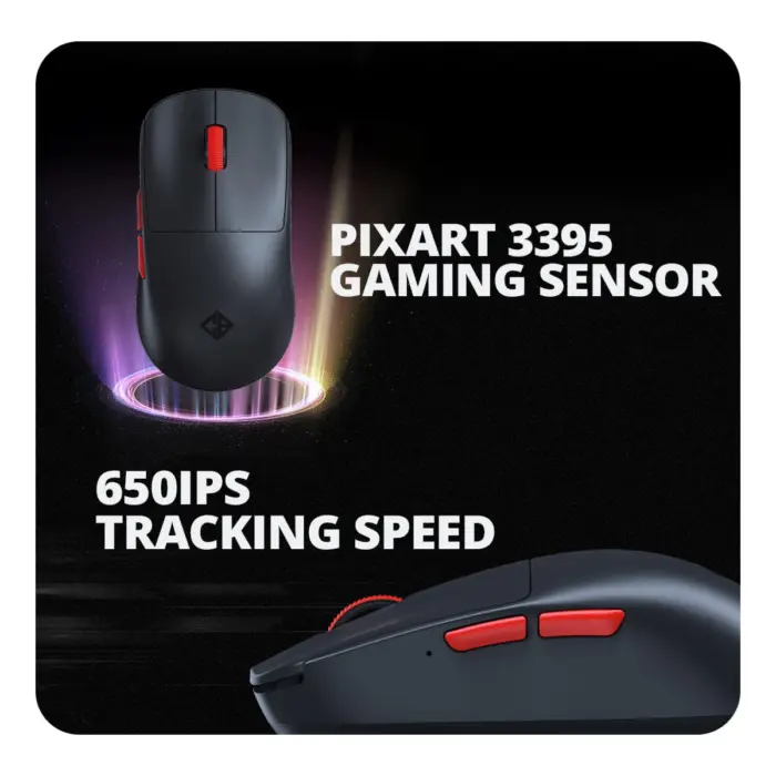 Cosmic Byte Hypernova Tri-Mode Wireless/Bluetooth/Wired Gaming Mouse (Pixart 3395 sensor,55 gms Lightweight,200-26000 DPI,8000 Hz Polling rate,Replacable Battery) - Image 3