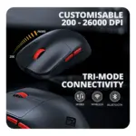 Cosmic Byte Hypernova Tri-Mode Wireless/Bluetooth/Wired Gaming Mouse (Pixart 3395 sensor,55 gms Lightweight,200-26000 DPI,8000 Hz Polling rate,Replacable Battery) - Image 4