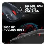 Cosmic Byte Hypernova Tri-Mode Wireless/Bluetooth/Wired Gaming Mouse (Pixart 3395 sensor,55 gms Lightweight,200-26000 DPI,8000 Hz Polling rate,Replacable Battery) - Image 6