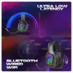 Cosmic Byte Immortal 2.4Ghz Wireless + Bluetooth + Wired Headphone (Black) - Image 8