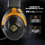Cosmic Byte Immortal 2.4Ghz Wireless + Bluetooth + Wired Headphone (Black) - Image 7