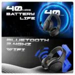 Cosmic Byte Inferno 2.4Ghz Wireless + Bluetooth + Wired Headphone Black - Image 2