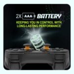 Cosmic Byte Nexus Wireless Controller, Dual Vibration Motors,Sensitive Triggers,2AAA battery Black - Image 5