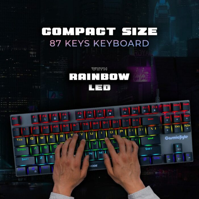 Cosmic Byte Pandora TKL Rainbow LED Mechanical Keyboard, Red Switches CB-GK-26 - Image 7