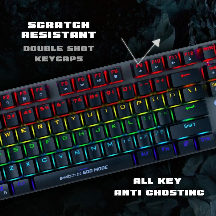 Cosmic Byte Pandora TKL Rainbow LED Mechanical Keyboard, Red Switches CB-GK-26 - Image 5