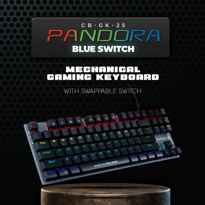 Cosmic Byte Pandora TKL Rainbow LED Mechanical Keyboard, Outemu Blue CB-GK-25 - Image 6