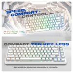 Cosmic Byte Phantom TKL GK42 Gasket Mechanical Wired Swappable Keyboard with PreLubed Switches (White) - Image 2