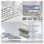 Cosmic Byte Phantom TKL GK42 Gasket Mechanical Wired Swappable Keyboard with PreLubed Switches (White) - Image 6