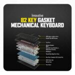 Cosmic Byte Phantom TKL GK43 Gasket Mechanical Wired Swappable Keyboard with PreLubed Switches (Black) - Image 9