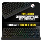 Cosmic Byte Phantom TKL GK43 Gasket Mechanical Wired Swappable Keyboard with PreLubed Switches (Black) - Image 7