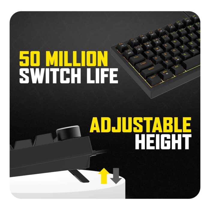 Cosmic Byte Phantom TKL GK43 Gasket Mechanical Wired Swappable Keyboard with PreLubed Switches (Black) - Image 4