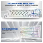 Cosmic Byte Phantom GK41 Gasket Mechanical Wired Swappable Keyboard with PreLubed Switches (White) - Image 2