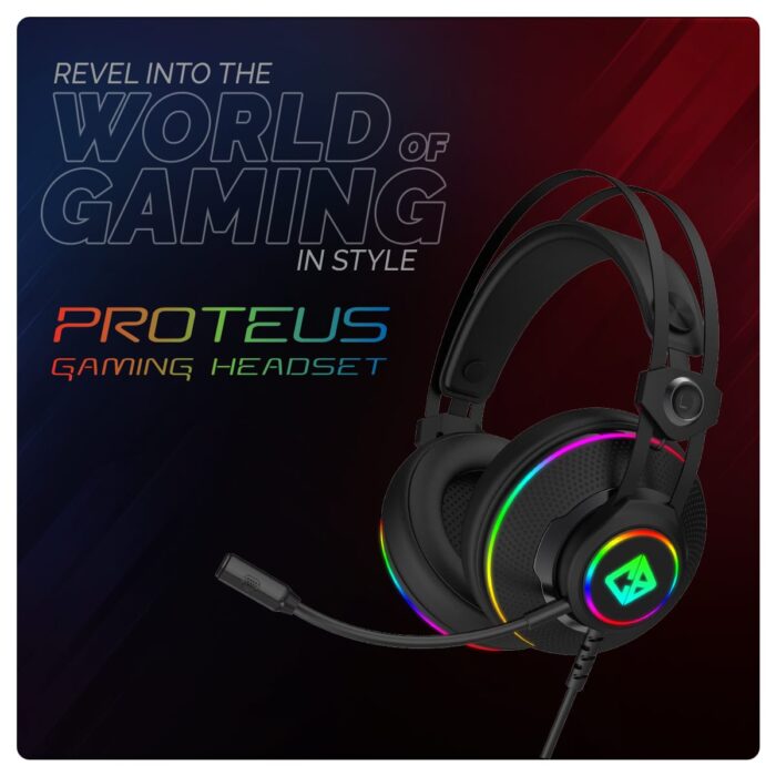 Cosmic Byte Proteus 7.1 RGB,Dual Input Headphone,ENC Microphone (Available Colours-Black) - Image 9