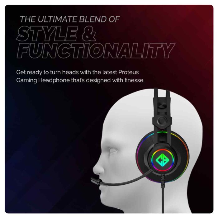 Cosmic Byte Proteus 7.1 RGB,Dual Input Headphone,ENC Microphone (Available Colours-Black) - Image 7