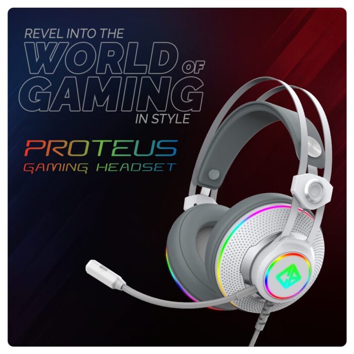 Cosmic Byte Proteus 7.1 RGB,Dual Input Headphone,ENC Microphone (Available Colours-White) - Image 9