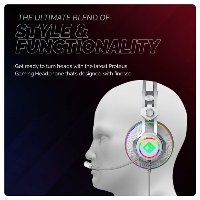 Cosmic Byte Proteus 7.1 RGB,Dual Input Headphone,ENC Microphone (Available Colours-White) - Image 7