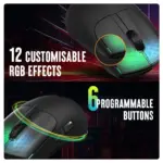 Cosmic Byte Pulse Wired Gaming Mouse, 40 gm Lightweight, 1000 Hz Polling rate,Pixart 3327 Sensor,200-12400 DPI - Image 4