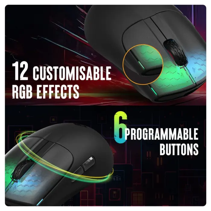 Cosmic Byte Pulse Wired Gaming Mouse, 40 gm Lightweight, 1000 Hz Polling rate,Pixart 3327 Sensor,200-12400 DPI - Image 4