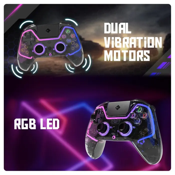 Cosmic Byte Quantum Dual Mode Bluetooth + Wired Controller for PS4, PC, iOS, Android, Switch, Hall effect Triggers and Joystick - Image 7