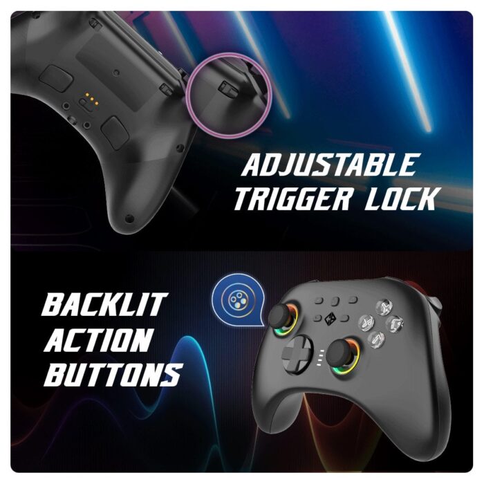 Cosmic Byte Stellaris Tri-Mode Wireless-Bluetooth-Wired Controller for PC, iOS, Android,Nintendo, Hall effect Trigger and Joystick - Image 2