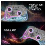 Cosmic Byte Stellaris Tri-Mode Wireless-Bluetooth-Wired Controller for PC, iOS, Android,Nintendo, Hall effect Trigger and Joystick Transparent - Image 4