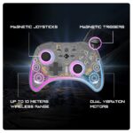 Cosmic Byte Stellaris Tri-Mode Wireless-Bluetooth-Wired Controller for PC, iOS, Android,Nintendo, Hall effect Trigger and Joystick Transparent - Image 3