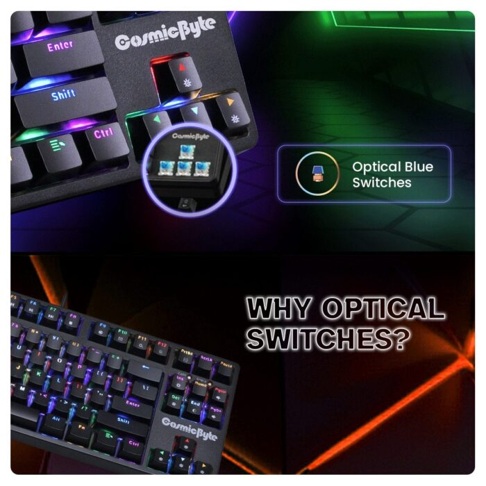 Cosmic Byte Trinity Optical Swappable Switch Keyboard CB-GK-38 WIRED - Image 5