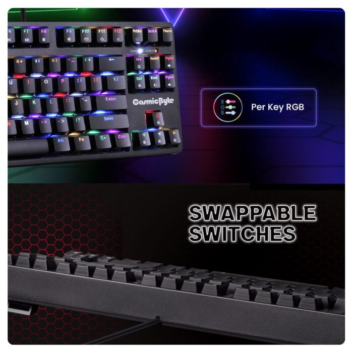 Cosmic Byte Trinity Optical Swappable Switch Keyboard CB-GK-39 Wireless - Image 3