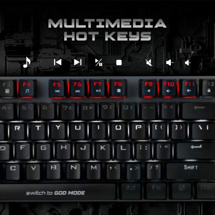 Cosmic Byte Vanth Full Length Rainbow LED Mechanical Keyboard, Outemu Red Switch - Image 7