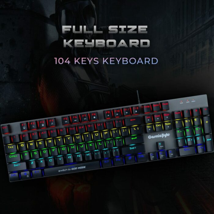 Cosmic Byte Vanth Full Length Rainbow LED Mechanical Keyboard, Outemu Blue Switch - Image 7