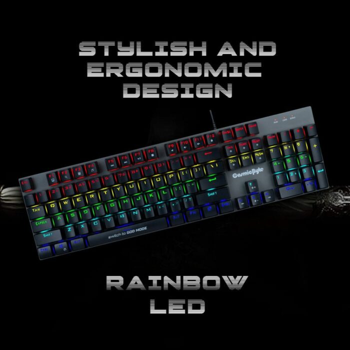 Cosmic Byte Vanth Full Length Rainbow LED Mechanical Keyboard, Outemu Blue Switch - Image 4
