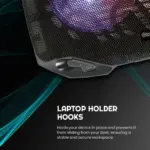 Cosmic Byte Wind RGB Laptop Cooling Pad,2 fan design,supports upto 15.6" laptops - Image 3