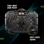 Cosmic Byte Wind RGB Laptop Cooling Pad,2 fan design,supports upto 15.6" laptops - Image 2
