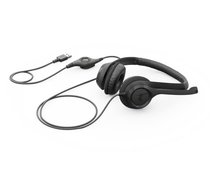 Logitech H390 Wired On Ear Headset for PC/Laptop, Stereo Headphones with Noise Cancelling Microphone, USB-A, In-Line Controls, Works with Chromebook - Image 2