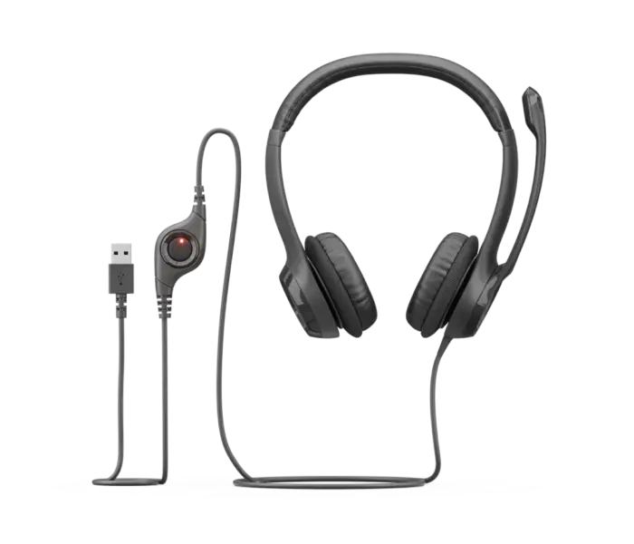 Logitech H390 Wired On Ear Headset for PC/Laptop, Stereo Headphones with Noise Cancelling Microphone, USB-A, In-Line Controls, Works with Chromebook - Image 3