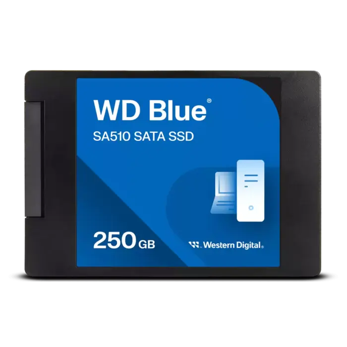 Western Digital WD Blue SA510 SATA 250GB, Up to 555MB/s, 2.5 Inch/7 mm, 5Y Warranty, Internal Solid State Drive (SSD) (WDS250G3B0A) - Image 3