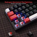 Redragon Castor K631 Pro - 65% Bluetooth + 2.4Ghz Wireless + Wired RGB Mechanical Keyboard (Red Switch)Magicwand SE K655 75% Wired Mechanical Keyboard White and Grey (Quiet Linear Red Switch) - Image 2