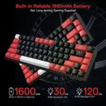 Redragon Castor K631 Pro - 65% Bluetooth + 2.4Ghz Wireless + Wired RGB Mechanical Keyboard (Red Switch)Magicwand SE K655 75% Wired Mechanical Keyboard White and Grey (Quiet Linear Red Switch) - Image 6