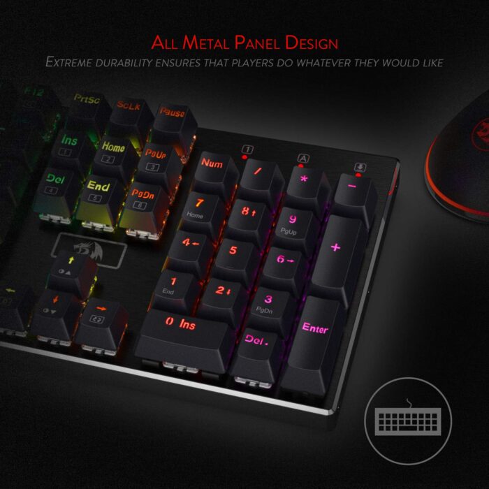 Redragon Devarajas K556 - 104 Keys Wired Mechanical Keyboard (Brown Switch) - Image 3