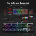 Redragon Dharma Pro K556 Pro - 104 Keys Bluetooth+2.4Ghz+Wired Mechanical Keyboard (Quiet Linear Red Switch) - Image 8