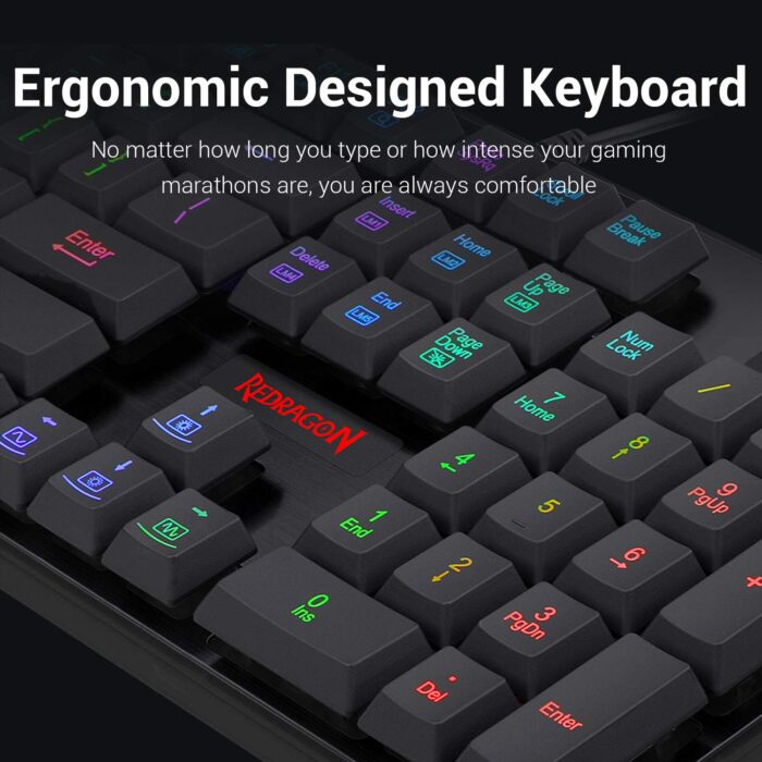 Redragon Dyaus Pro K509-1 - 104 Keys RGB Wired Keyboard without side LED (Mechanical Feel) - Image 2
