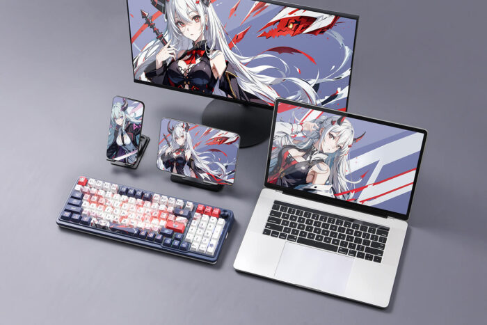 Redragon Eisa Pro K686 Pro Wired+2.4Ghz+BT Mechanical Keyboard Anime Theme (Custom Hi-Fi Linear Switch) - Image 10