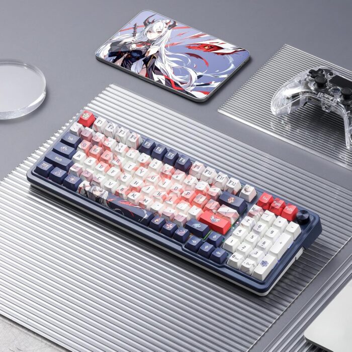 Redragon Eisa Pro K686 Pro Wired+2.4Ghz+BT Mechanical Keyboard Anime Theme (Custom Hi-Fi Linear Switch) - Image 9