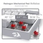 Redragon Fizz K617 - 60% Wired Mechanical Keyboard White and Grey (Red Switches) - Image 4