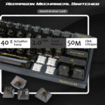 Redragon Fizz K617 - 60% Wired Mechanical Keyboard Black Transparent (Translucent Custom Switch) - Image 4