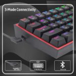 Redragon Fizz Pro K616 - 60% Wired+2.4Ghz+BT Mechanical Keyboard Black (Red Switch) - Image 6
